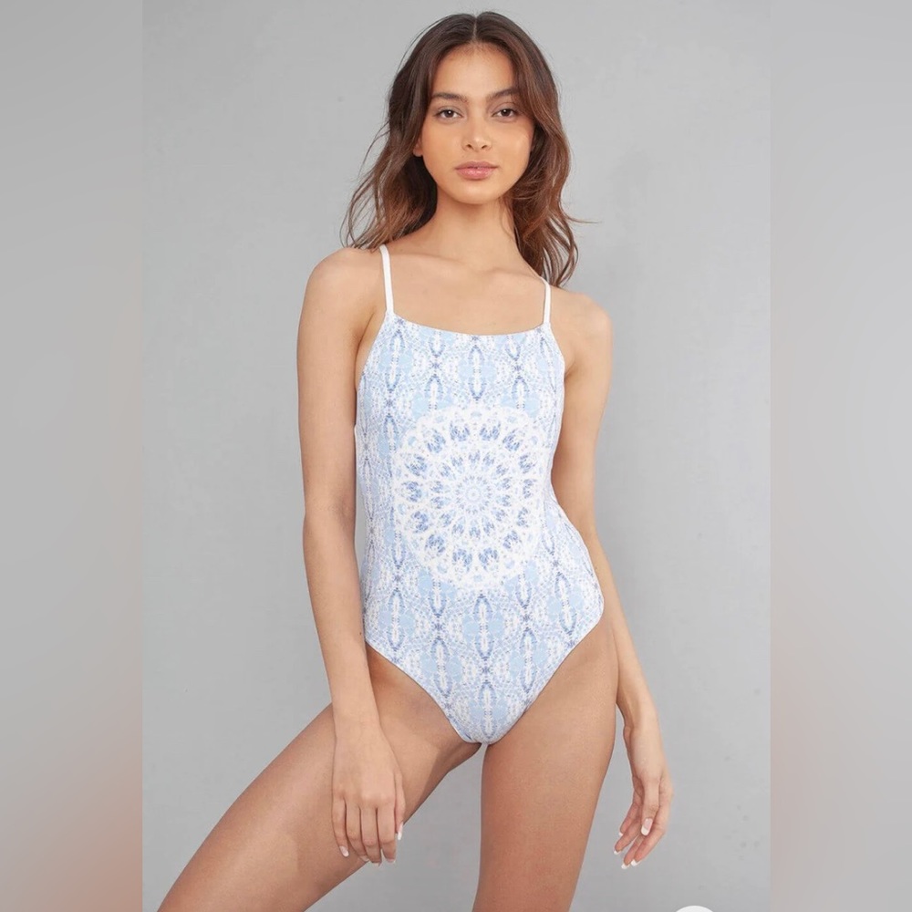 WOLVEN Aquarius Straight-Neck One Piece - new w/ tags